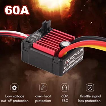 Imagem de CUOFYUNL HobbyWing Quicrun 1060 60A Controlador de velocidade eletrônico escovado ESC para carro 1/10 RC