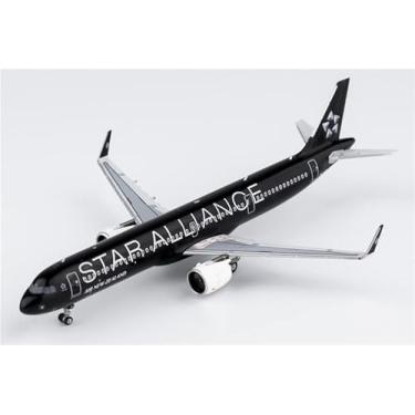 Imagem de ACE HOBBY Modelo NG para Air New Zealand para Airbus A321neo ZK-OYB Star Alliance 1:400 Modelo pré-construído de aeronave
