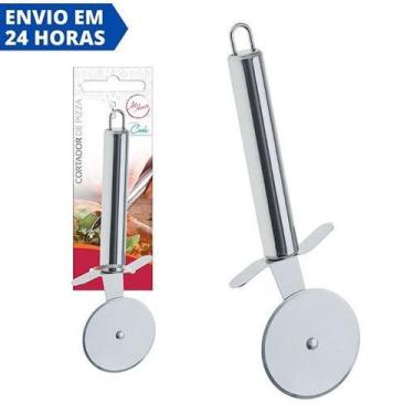 Imagem de Cortador De Pizza Inox 20Cm Prático para Massas Profissional