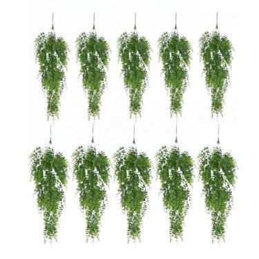 Imagem de Samambaia Planta Artificial Realista Pendente de Plástico Jardim Vertical Vasos Jardineiras Folhagem Volumosa de 80cm Decoração Para Casa Salas Quartos Escritórios Festas e Eventos (10)