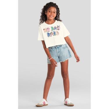 Imagem de Blusa infantil menina cropped estampada Brandili