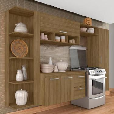 Imagem de Armário De Cozinha Suspenso 5 Peças Luisa Boreal - Móveis Arapongas - 