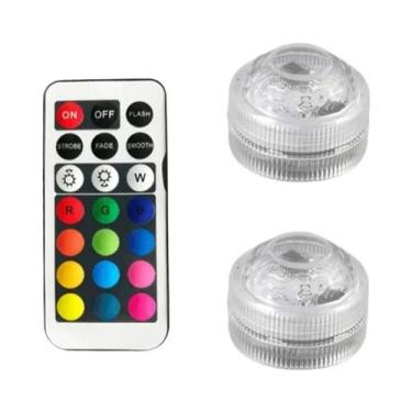 Imagem de Luz Submersível Com 10 LEDs, Controle Remoto, Alimentada Por Bateria, 