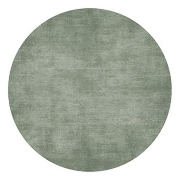 Imagem de Tapete redondo vintage de cor sólida moderno circular macio para cadeira de computador para quarto de crianças, casa, quarto, cobertor de cabeceira