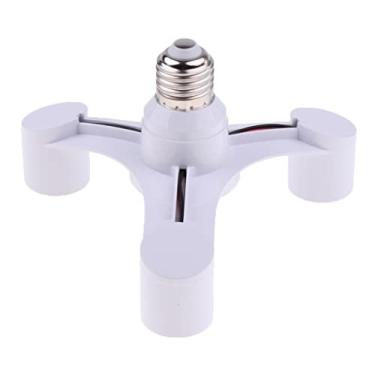 Imagem de Gralara Adaptador de Base de Lâmpada E27, Acessórios para Adaptador Divisor de Tomada Confortável, 1 E27 a 3 E27