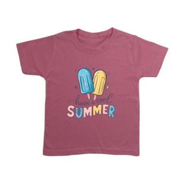 Imagem de Blusa Infantil Feminina Picolé Estampa Summer Verão Moda - CAMARIM MIN