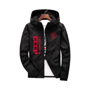 Imagem de Jaqueta Bomber Com Capuz Unissex CCCP URSS KGB Moscovo, Casual, Corta-