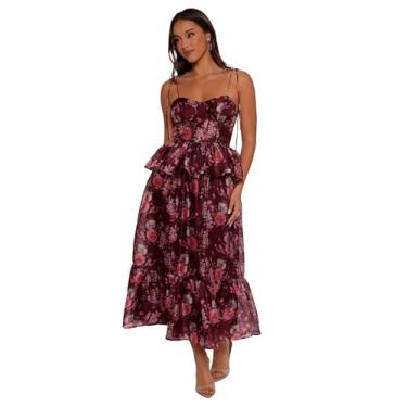 Imagem de Petal & Pup Vestido feminino Mazy Midi, roxo/magenta, Roxo/magenta, G