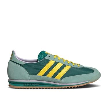 Imagem de adidas Originals SL72 Tênis feminino, Core Black/Bright Cyan/Team Solar Yellow, 5