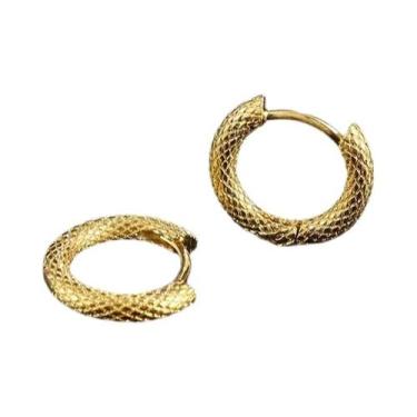 Imagem de Brincos De Argola Góticos Masculinos Com Caveira, Hipoalergênicos, Joi