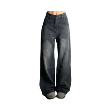 Imagem de Calças Jeans plus Size De Cintura Alta, Modeladoras, Corte Solto, Pern