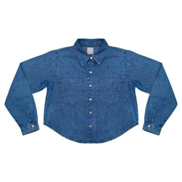 Imagem de Camisa Juvenil Look Jeans Cropped Jeans - 6 - UNICA-Feminino