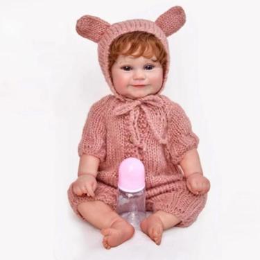 Imagem de Bebê Reborn Boneca De Silicone De Vinil Macio Menina Realista 48cm