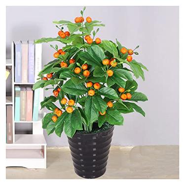 Imagem de SLGGPJBU Plantas falsas/plantas falsas kumquat artificial/planta camélia, 68 cm, vasos falsos, usados para ambientes internos e externos, plantas artificiais perfeitas para ambientes internos