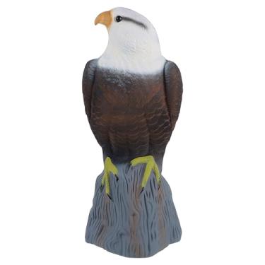 Imagem de Hausse Estátua falsa de águia espantalho falsa, assusta os pássaros, dissuasores de plástico, protetores de jardim, repelente de pássaros, repelente de pássaros inimigos da natureza para jardim ao ar