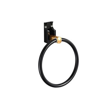 Imagem de HHHJQFAAT Toalheiro decorativo de alumínio Black Space para banheiro