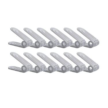 Imagem de HHHJQFAAT Empilhador de sapatos, 6 peças/8 peças/10 peças/12 peças sapateira ajustável, organizador de sapatos de melhor estabilidade, empilhador de sapatos, economia de espaço, antiderrapante