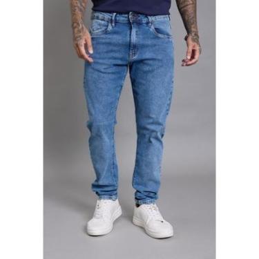 Imagem de Calça Jeans Slim Masculina Arqueada Marmorizada Vintage Dialogo Cor:;Tamanho:46;Genero:Masculino-Masculino