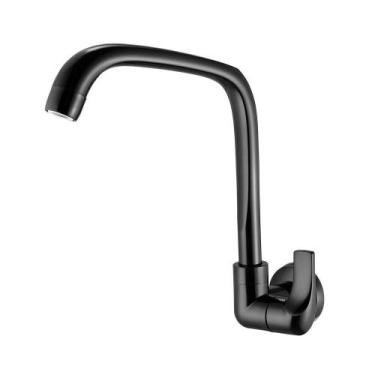 Imagem de Torneira de Parede Fortti Flat para Cozinha, Preta - LORENZETTI