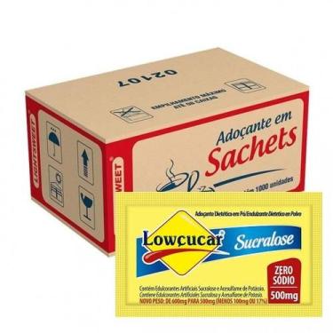 Imagem de Adoçante Lowçucar Sucralose Sachê Caixa com 50 x 0,5G