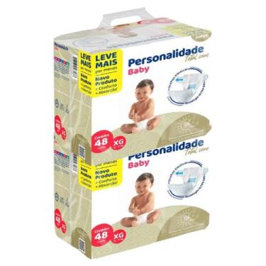 Imagem de Kit 2 Fralda Descartável Infantil Personalidade Baby Total Care Bag - 