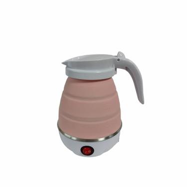 Imagem de Chaleira elétrica dobrável para viagem, caldeira de água de aquecimento dobrável de silicone, chaleira portátil para café, panela de ebulição rápida de água com cabo de alimentação separável 110 V