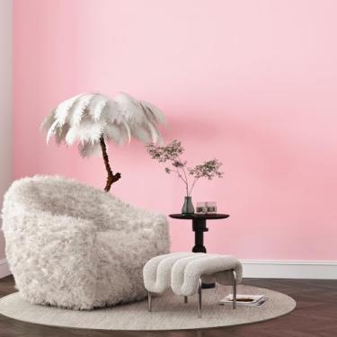 Imagem de Wallderful Papel de parede rosa para quarto de meninas papel de contato rosa removível cor sólida papel de parede amigável para a pele para quarto de princesa armários bancadas penteadeira decoração