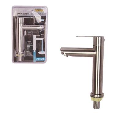 Imagem de Torneira De Mesa Retro Para Lavatório - Inox Escovada