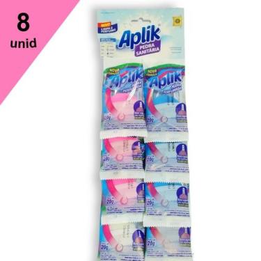 Imagem de Kit 8 Pastilha Vaso Sanitário Desodorizador Pedra Vaso 20g Regulável M