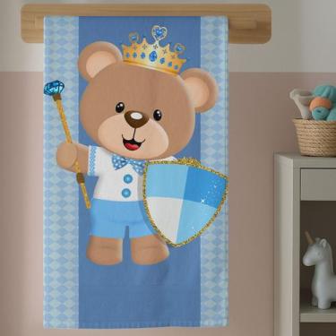 Imagem de Toalha de Banho Macia Algodão Estampa Infantil Ursinho Príncipe Confor