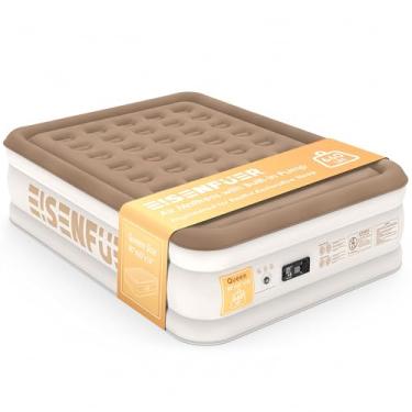 Imagem de Colchão de ar Queen com bomba embutida – Cama inflável de 45,7 cm com bomba embutida de alta velocidade, conforto estável, longa duração, Colchón inflável, bolsa de transporte, cama de hóspedes