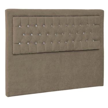 Imagem de Cabeceira Queen Iasi P04 160 Cm Suede Marrom Claro