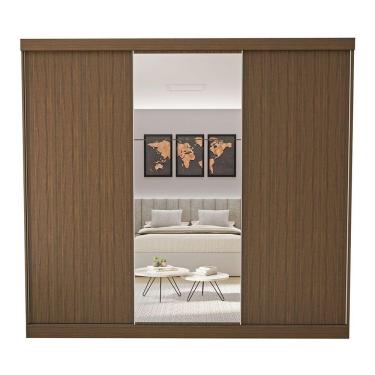 Imagem de Guarda Roupa Casal Barcelona 3pts 4gvts 3 Espelhos Minastex Freijó