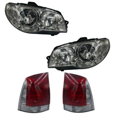 Imagem de Kit Farol Palio G3 Cromado+lanterna Bicolor 2004 Á 2015