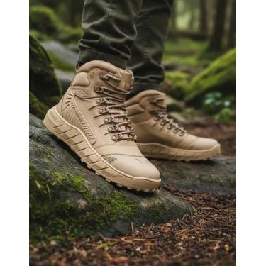 Imagem de Coturno Masculino Couro Cano Curto Biqueira Trilha Moto - Loja Naturis