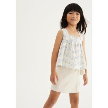 Imagem de Shorts Saia Infantil Menina Reto Com Linho-Feminino