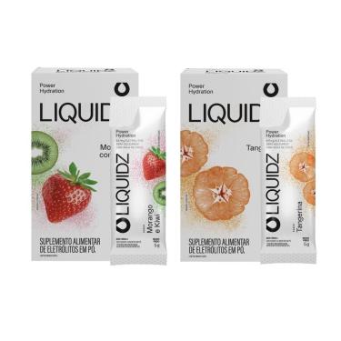 Imagem de LIQUIDZ® - Eletrólitos Zero Açúcares - Morango | Tangerina - Kit 2 Caixas - 12 sachês-Unissex