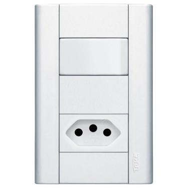 Imagem de Interruptor Simples + Tomada 2p+t 10a 250 Volts Distanciados Modulare 1435 Fame Inter.1s+tom.2p+