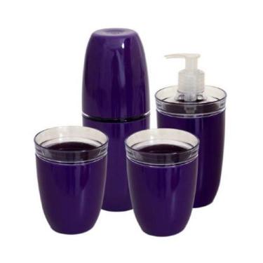 Imagem de Conjunto Porta Escovas Acessórios sobre Pia Banheiro e Lavabo - Málaga