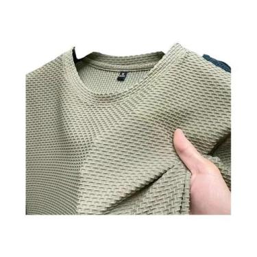 Imagem de Camiseta Masculina De Verão Oversize Com Gola Redonda E Manga Curta M-