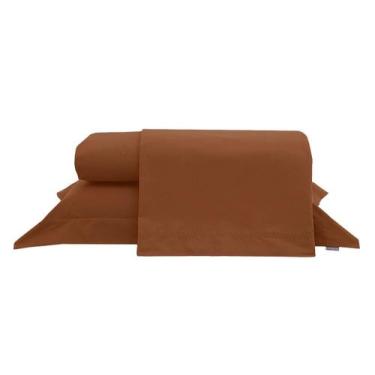 Imagem de Jogo de Lençol Colors Cacau 200 Fios - King Size - Westwing, Marrom