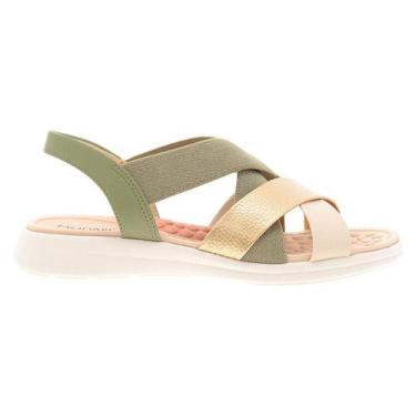 Imagem de Sandália Modare Feminina Tiras Cruzadas Dedo Elástico Conforto -, Verd