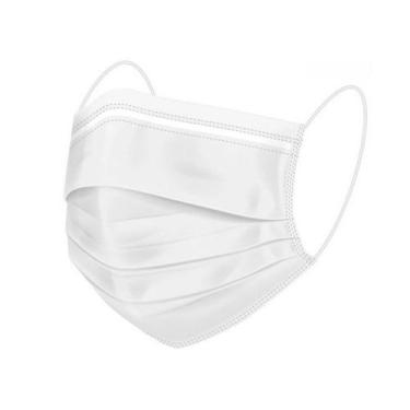 Imagem de Máscara Descartável Tripla com elástico Branca com Clip Nasal Talge 50