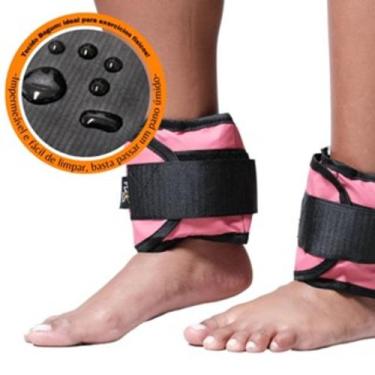 Imagem de Caneleira de Peso Unidade 1KG ROSA Fitness Academia musculação - flexm