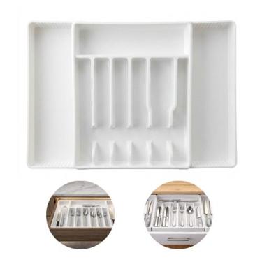 Imagem de Organizador de Gaveta Talheres E Utensilios Com Extensor Porta Talher 