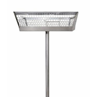 Imagem de Lixeira Retangular Com Pé Parques Calçada Rua Aço Inox 120cm