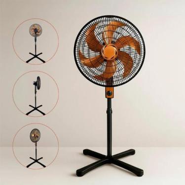 Imagem de Ventilador De Chão Coluna Pé Turbo Silencioso Preto 40cm Preto ou Dour