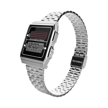 Imagem de Relógio Digital Solar À Prova D'Água Masculino Jinrong 0732 Com Bateri