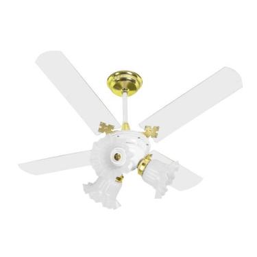 Imagem de Ventilador De Teto New Zeta Branco Com 4 Pás de MDF 127v - Venti Delta