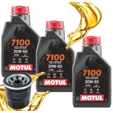 Imagem de Troca de Óleo Para Suzuki Srad 750  Bandit 650 Motul 7100 20w50 Com Fi